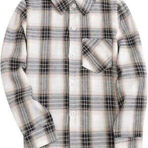 Boys Plaid Flannel Button down shirt boys Fall 9-10 year old - 0390